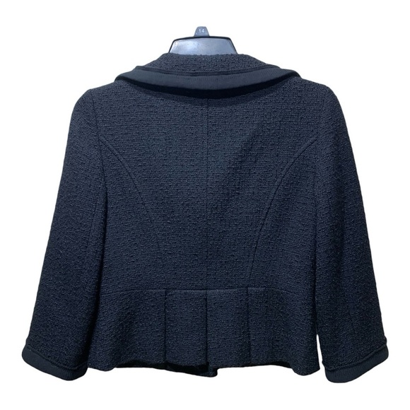 Women's Ann Taylor Fitted-Cropped Textured Jacket Sz 0 - Picture 2 of 3